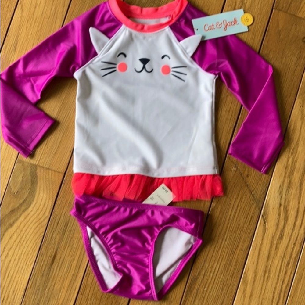 Girl SPF 2 piece swimsuit, 12 month